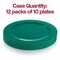 Solid Green Holiday Round Disposable Plastic Appetizer/Salad Plates - 7.5" (120 Plates)